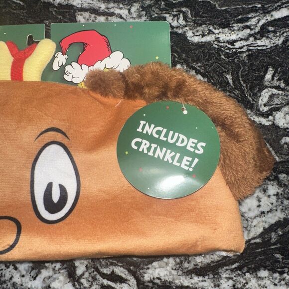 NWT Fetch For Pets Dr Seuss The Grinch Max Sherpa Cat Play Sack Crinkle 20” - Picture 4 of 9